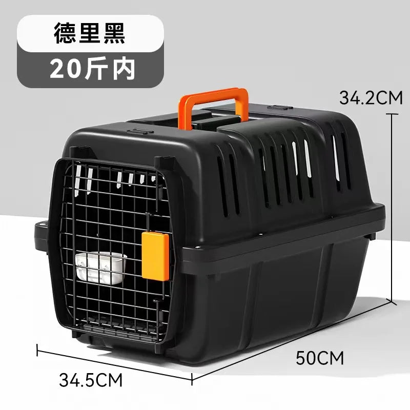 Portable Plastic Pet Carrier – Flight Approved Travel Crate