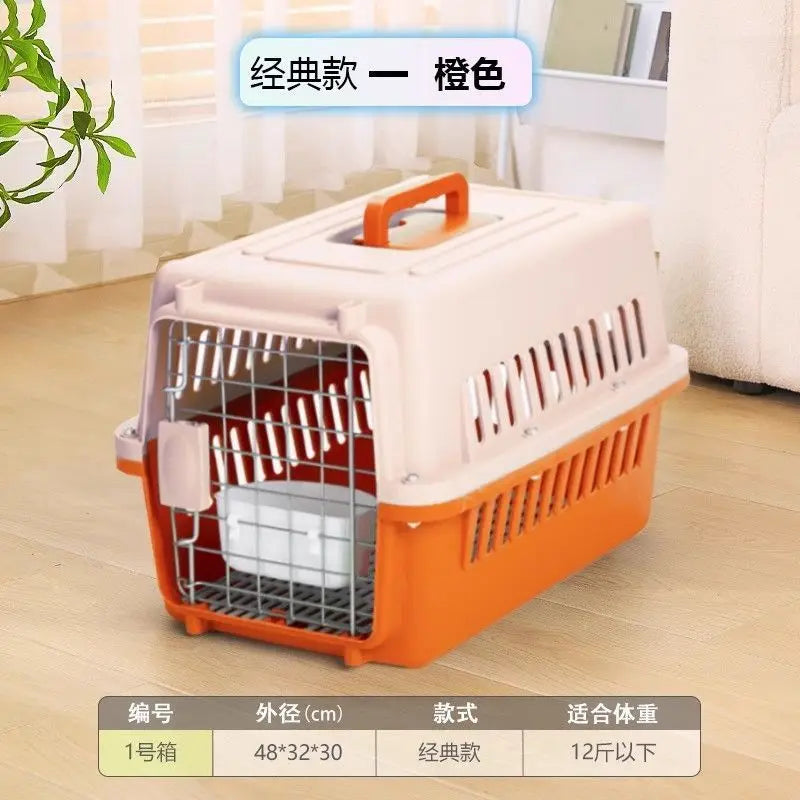 Large Pet Air Transport Box – Portable Travel & Car Dog Cage