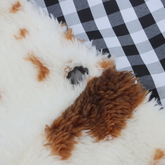 Autumn/Winter Plush Pet Shoulder Carrier – Cow Print Crossbody Bag