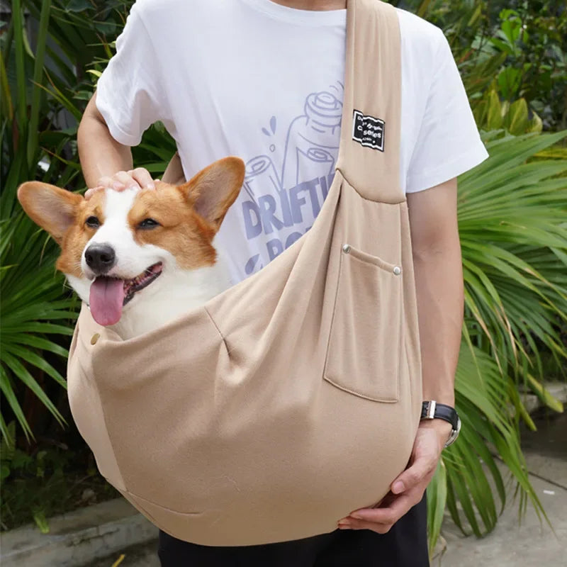 Outdoor Pet Sling Carrier – Crossbody Travel Shoulder Bag