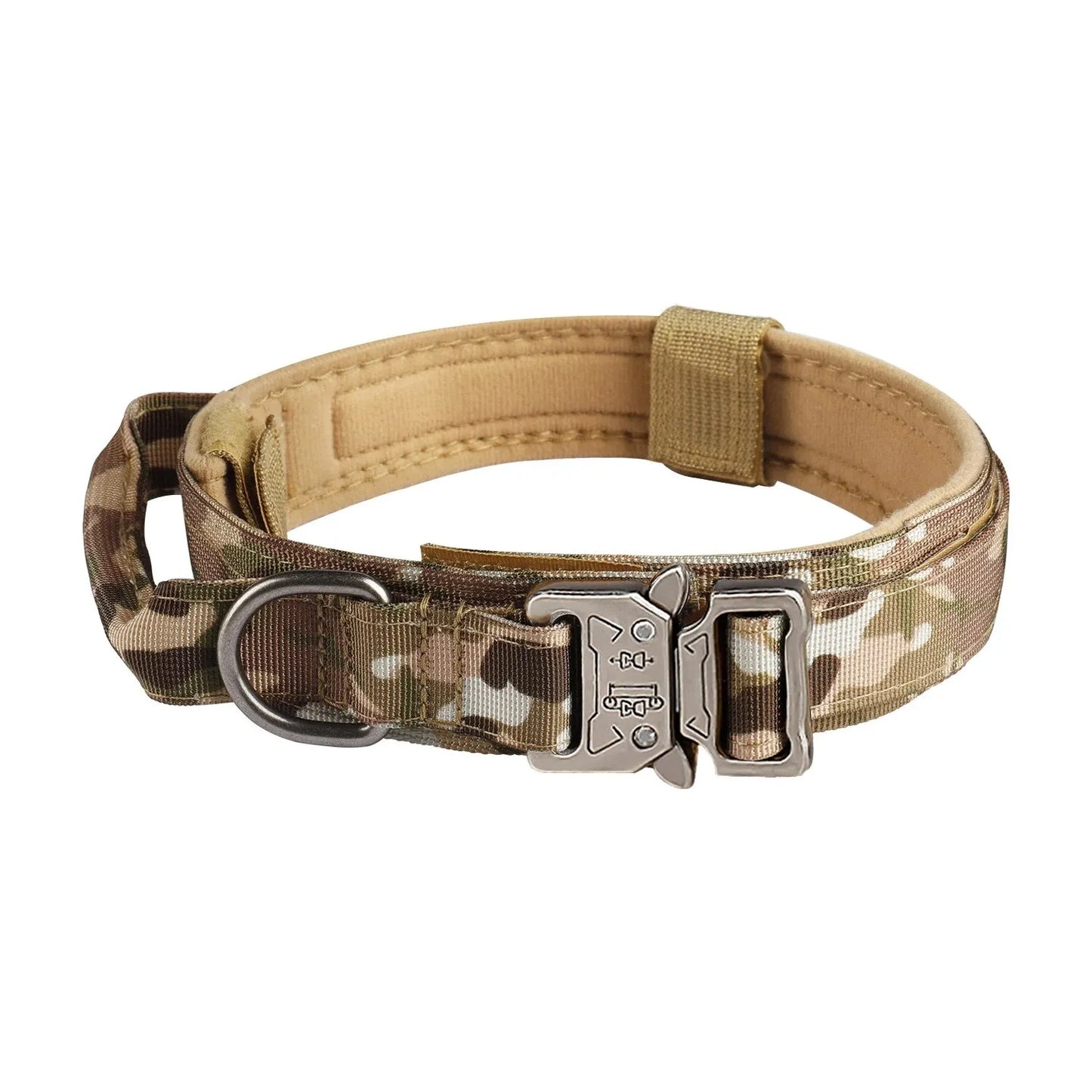 Tactical Dog Collar with Metal Buckle – Breathable Nylon for Medium & Large Dogs