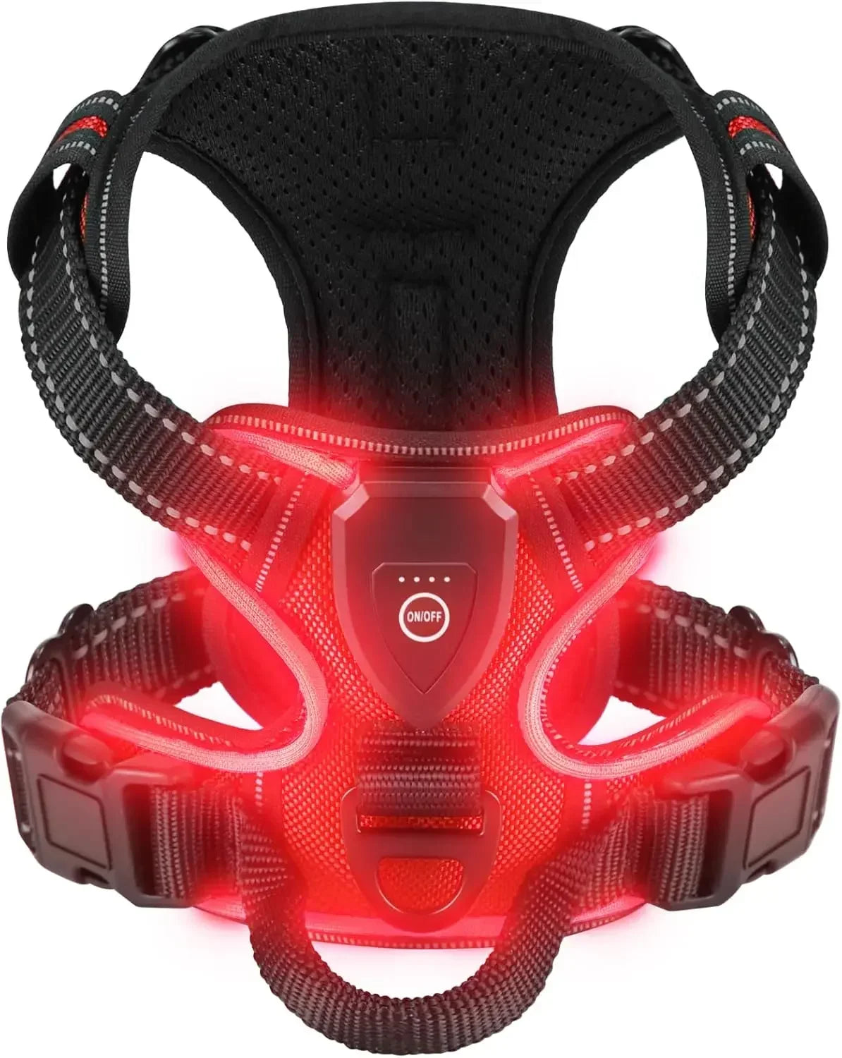 LED Luminous Rechargeable No-Pull Dog Harness – Adjustable Light-Up Pet Vest