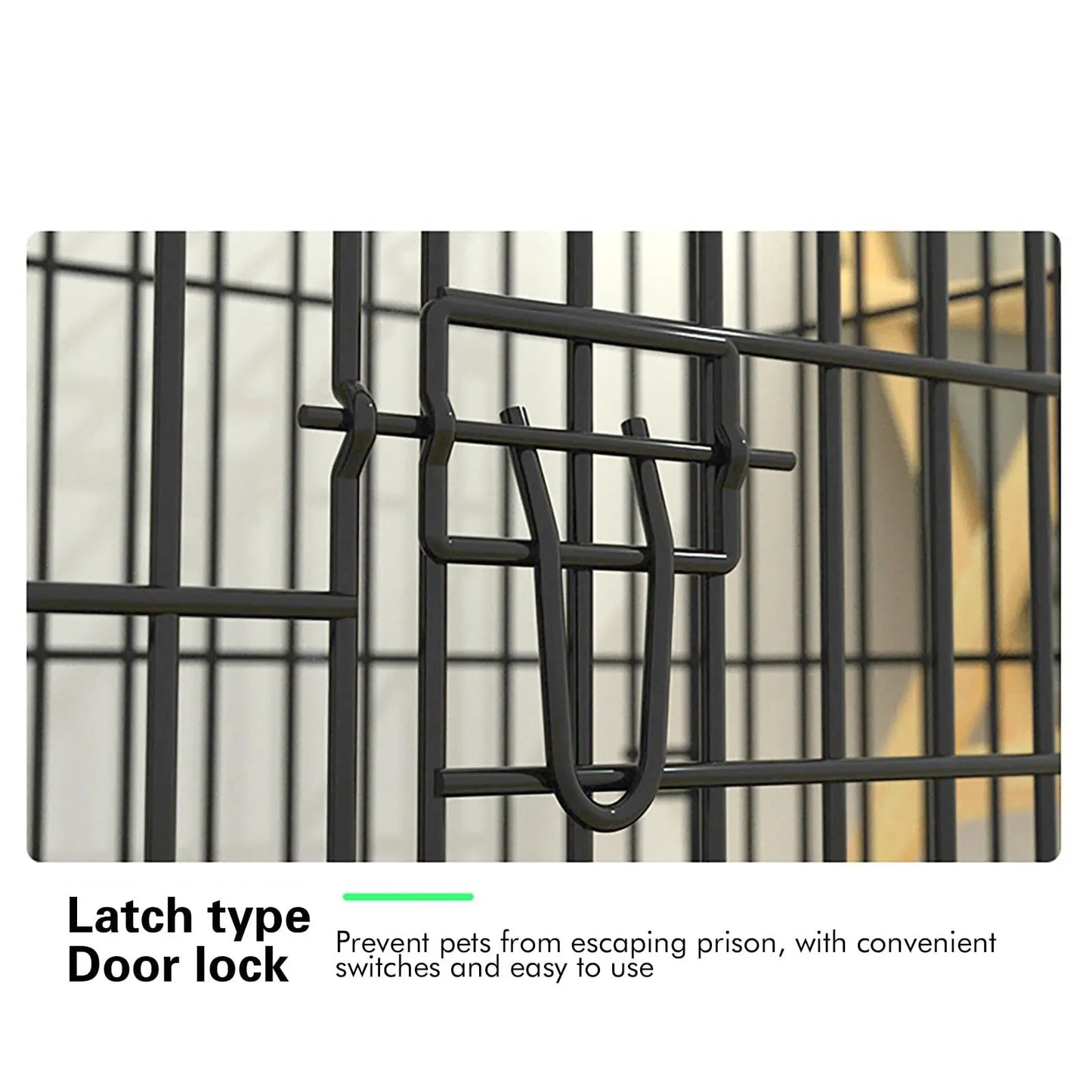 Foldable Portable Wire Dog Crate with Divider & Tray – Single Door Travel-Ready Kennel