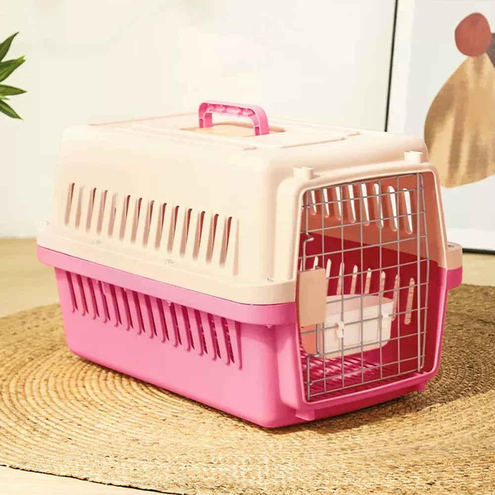Tieker Portable Pet Air Box – Hard-Sided Travel Carrier for Small Cats & Dogs