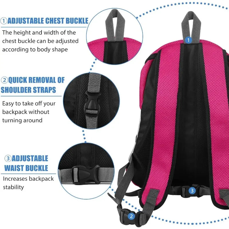 Double-Shoulder Travel Pet Backpack – Front/Back Wear Dog & Cat Carrier with Mesh and Leg Openings