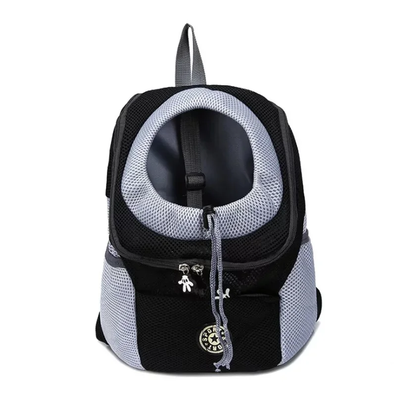 Double-Shoulder Travel Pet Backpack – Front/Back Wear Dog & Cat Carrier with Mesh and Leg Openings