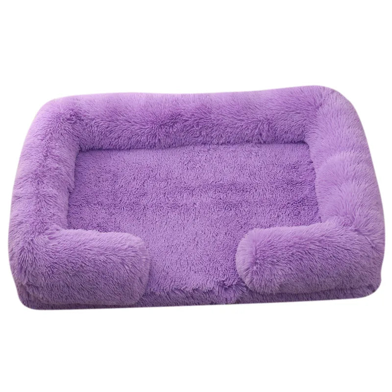 Large Plush Dog Bed with Thickened Pad