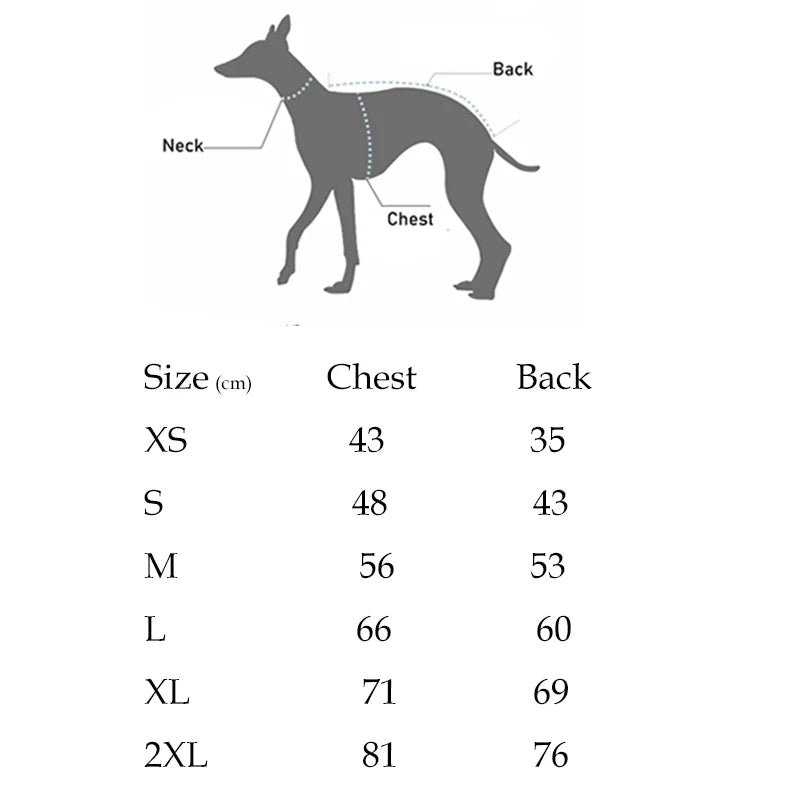 Winter Cotton Dog Coat – 4-Legged Warm Sweatshirt for Whippet, Italian Greyhound & Medium-Large Breeds 🐾