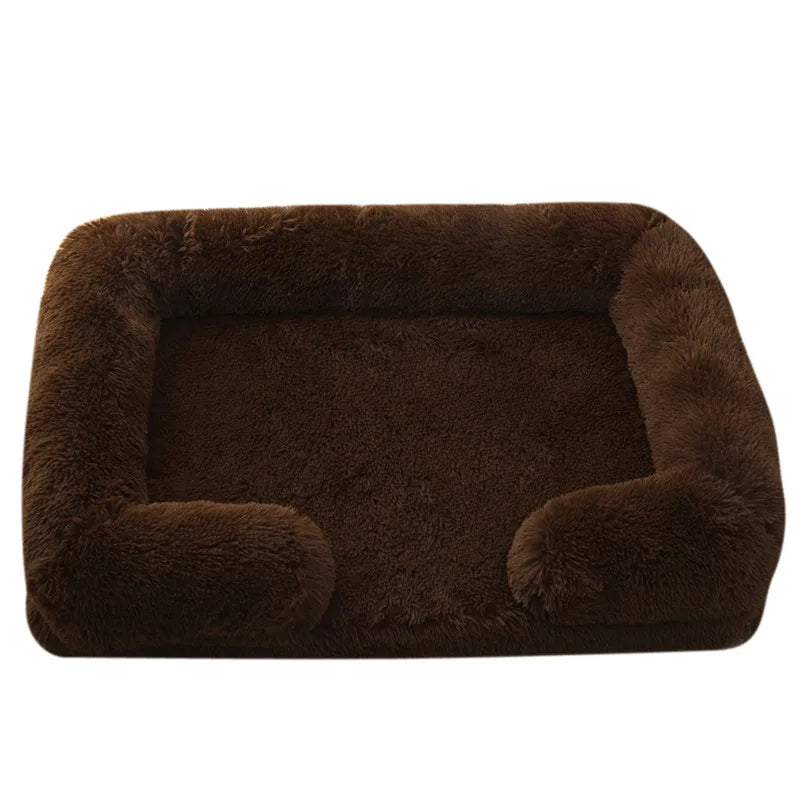 Large Plush Dog Bed with Thickened Pad