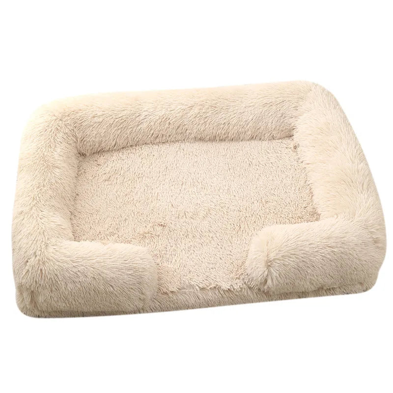 Large Plush Dog Bed with Thickened Pad