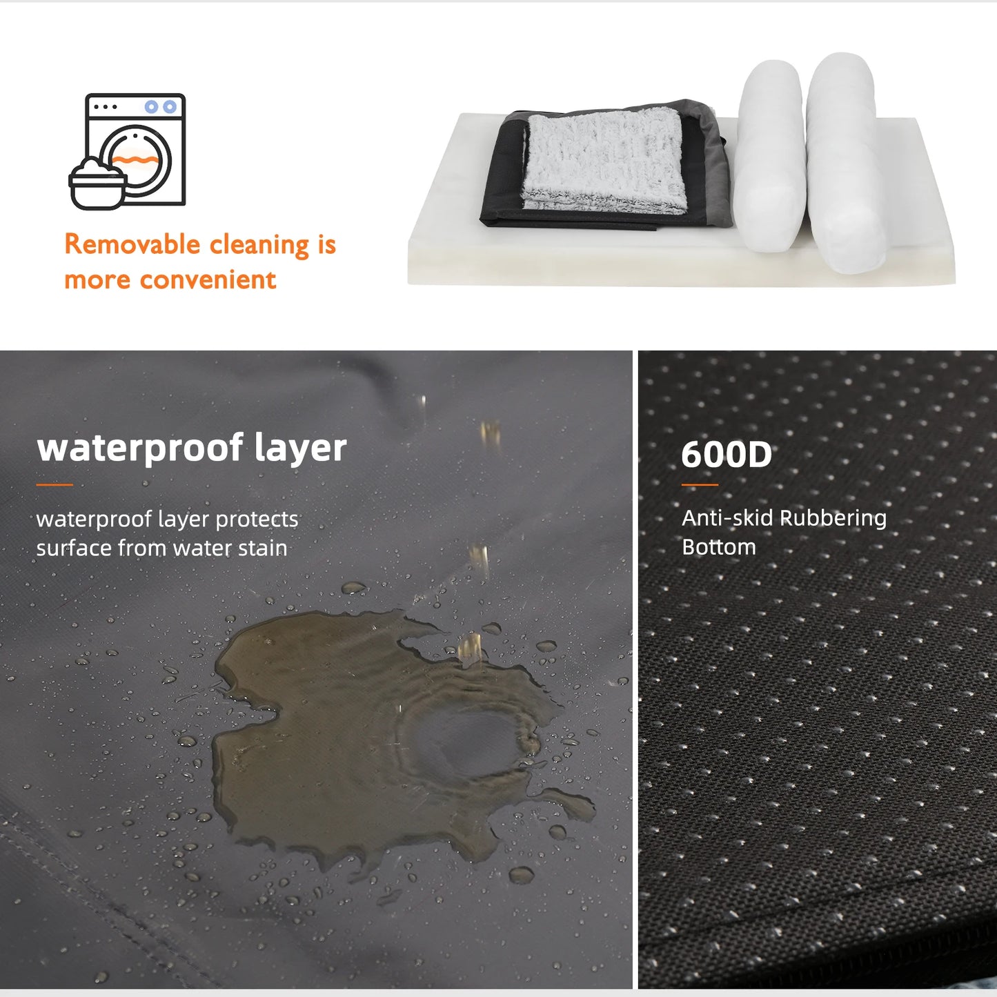 Bolster Dog Bed for Extra-Large Dogs – Orthopaedic L-Shape Memory Foam