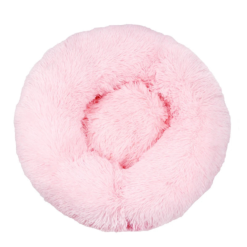 Luxury Round Pet Bed – Super Soft Plush for Cats & Large Dogs