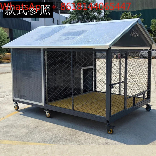 Insulated Outdoor Dog Kennel with Wheels