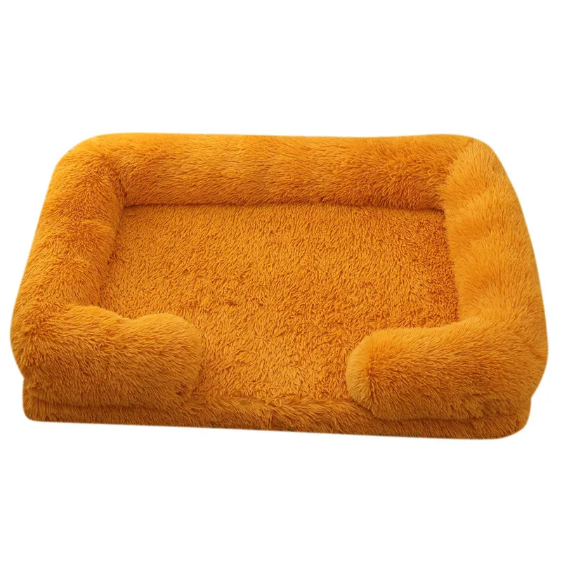 Large Plush Dog Bed with Thickened Pad