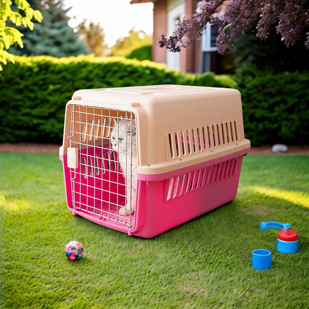 Tieker Portable Pet Air Box – Hard-Sided Travel Carrier for Small Cats & Dogs