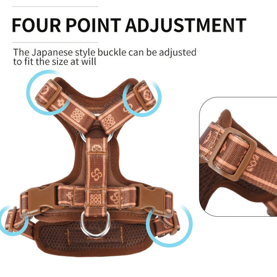 Adjustable Dog Harness – Nylon Vest for Small & Medium Pets