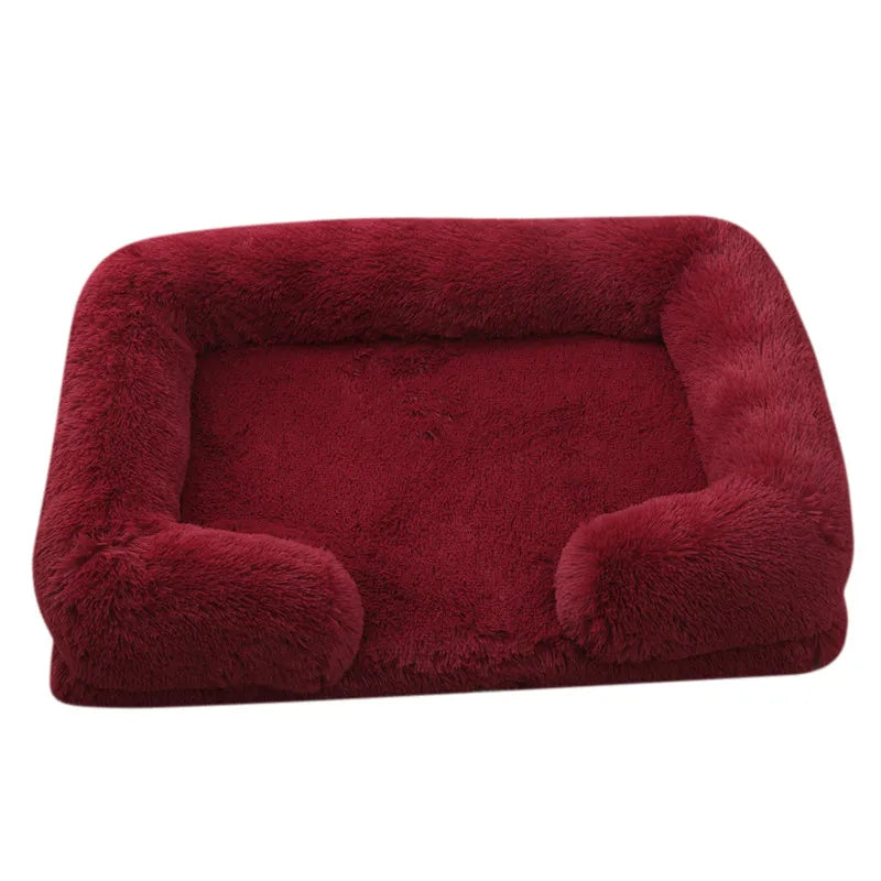Large Plush Dog Bed with Thickened Pad