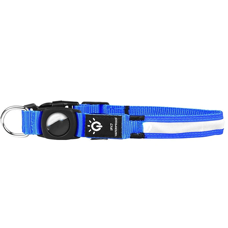 LED Airtag-Compatible Waterproof Dog Collar
