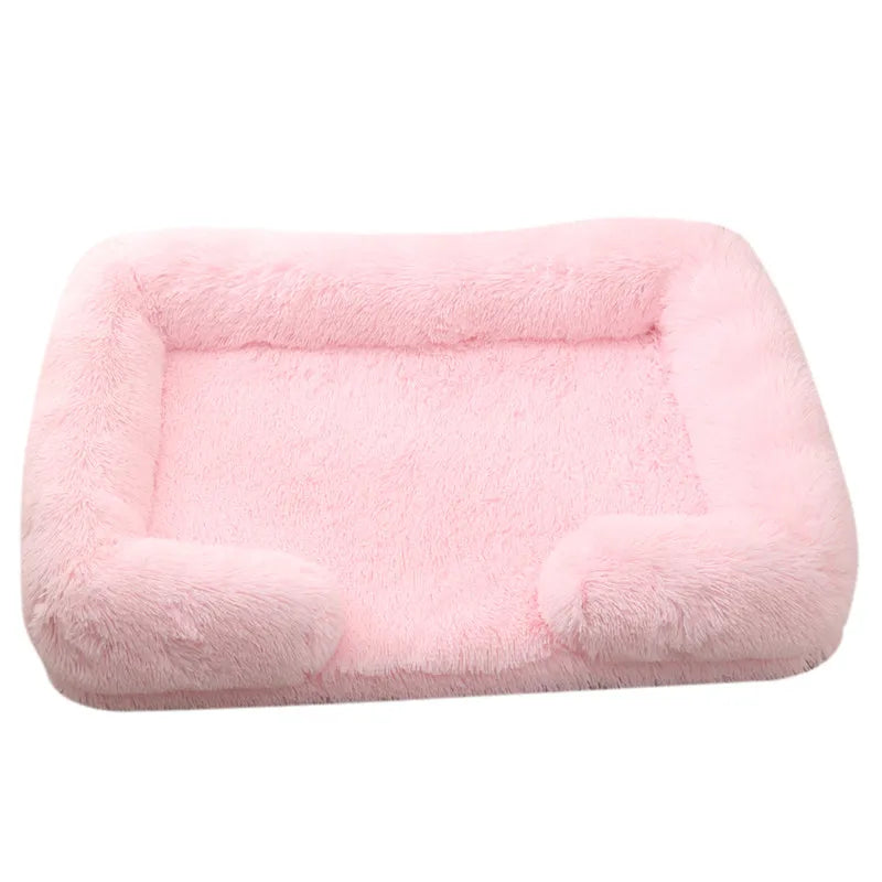 Large Plush Dog Bed with Thickened Pad