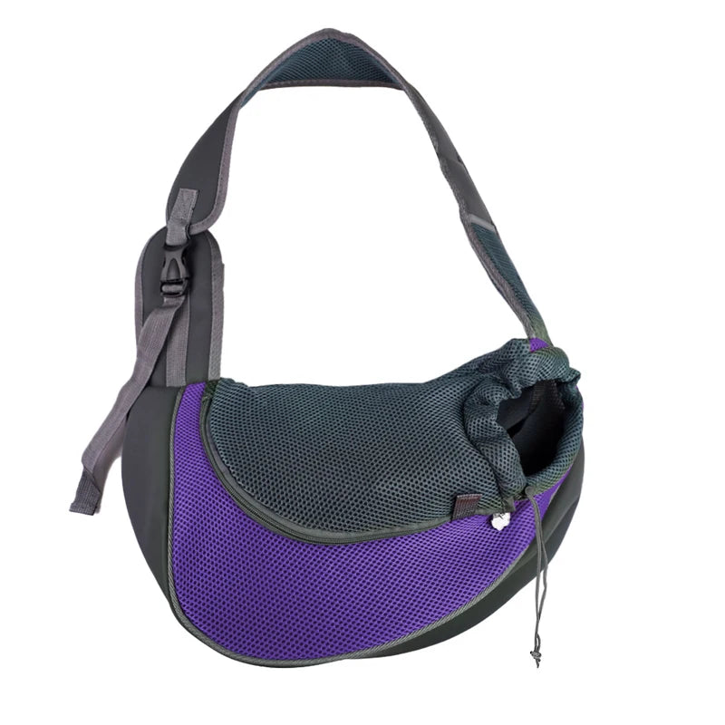 Mesh Sling Pet Carrier – Crossbody Shoulder Bag for Small Dogs & Cats