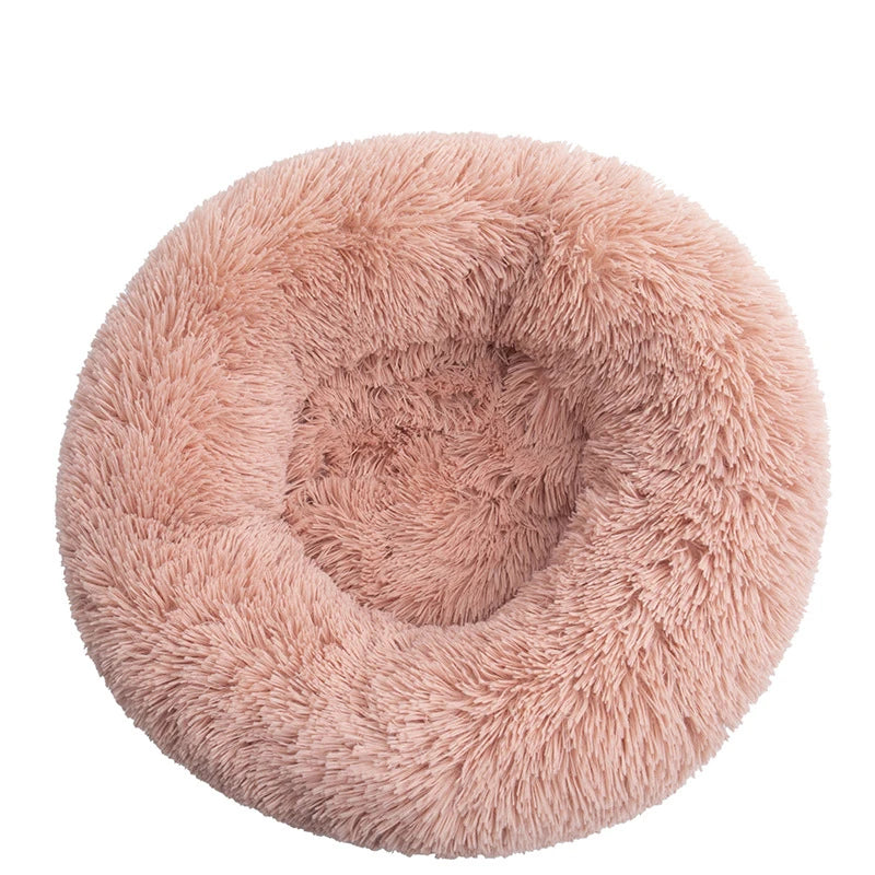 Luxury Round Pet Bed – Super Soft Plush for Cats & Large Dogs