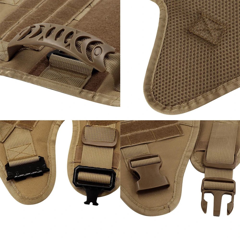 Military Tactical Dog Harness – Adjustable Training Vest for Medium & Large Dogs