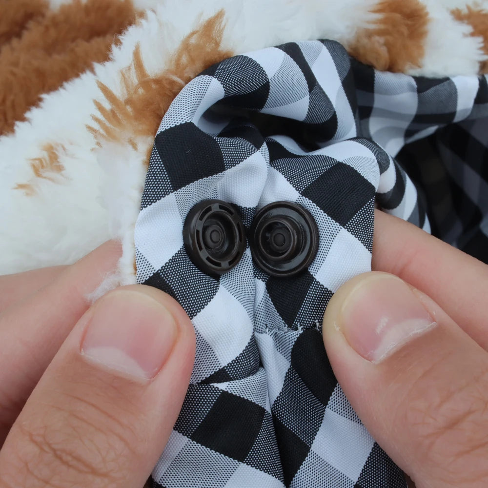 Autumn/Winter Plush Pet Shoulder Carrier – Cow Print Crossbody Bag