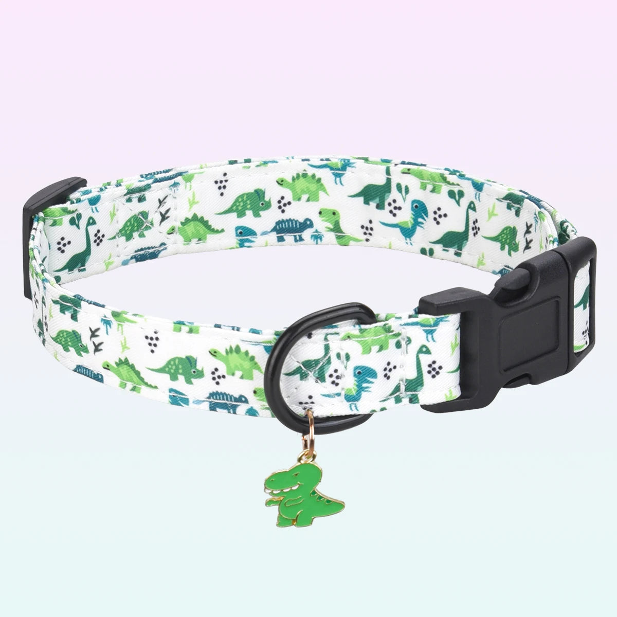 Animal/Dinosaur Print Adjustable Pet Collar with Pendant