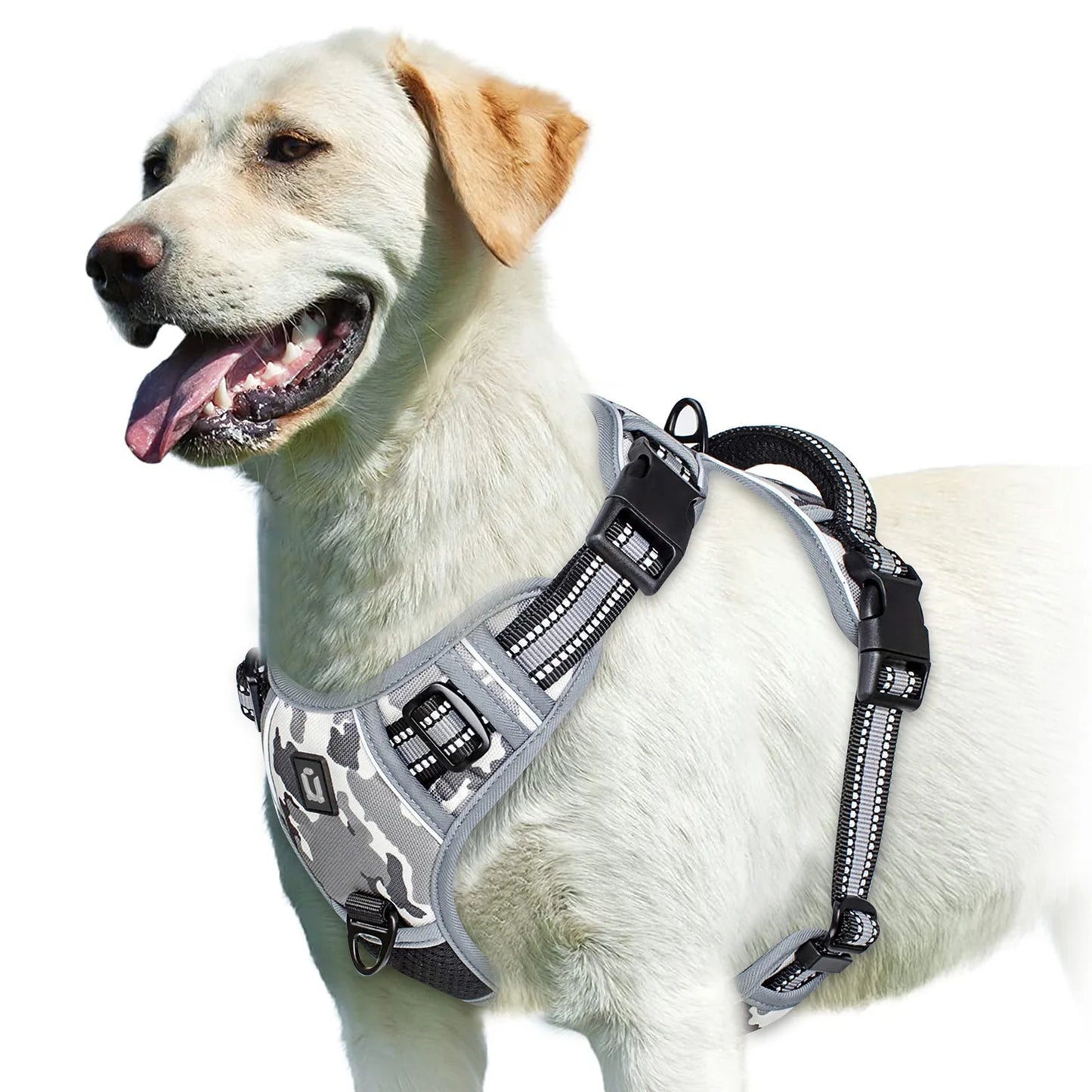No-Pull Adjustable Dog Harness – Soft Padded Vest with Easy-Control Handle
