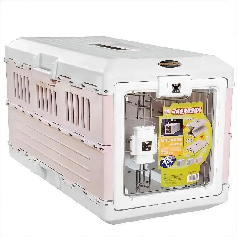 Folding Pet Travel Carrier – Air Box Style (Foldable, Removable, Large Space)