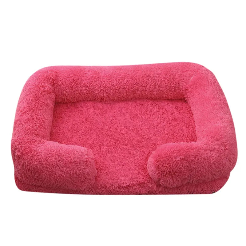 Large Plush Dog Bed with Thickened Pad