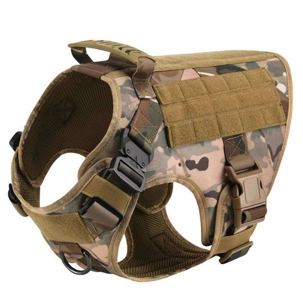Military Tactical Dog Harness – Adjustable Training Vest for Medium & Large Dogs
