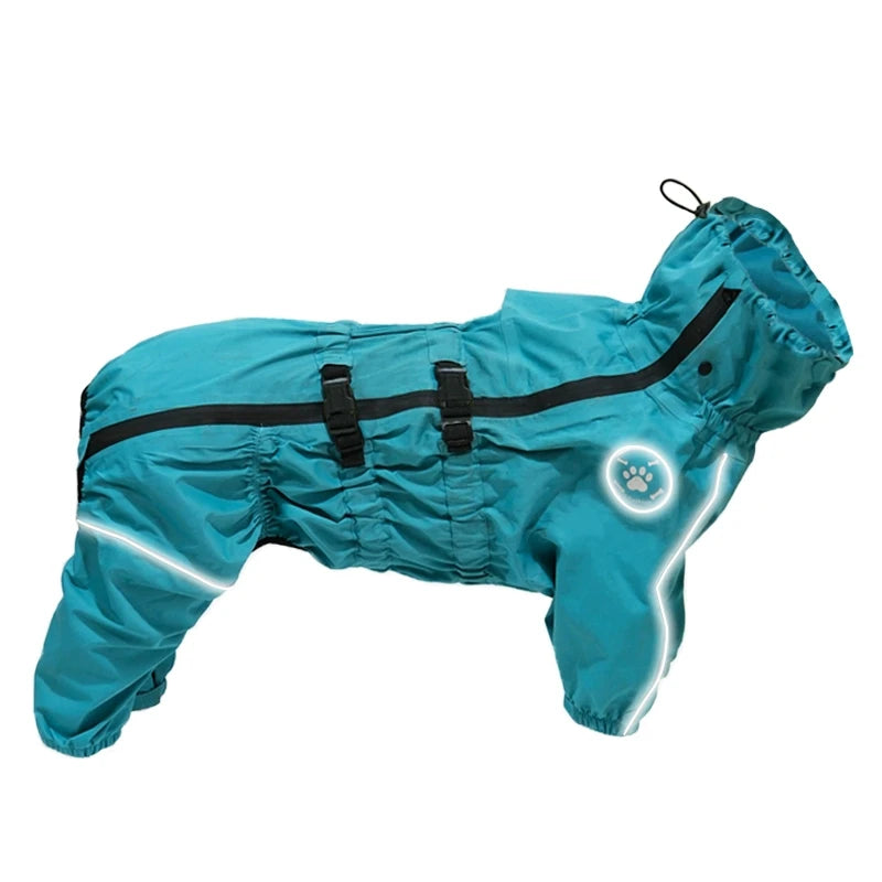 Waterproof Reflective Dog Raincoat – All-Weather Jumpsuit for Small to XXL Dogs
