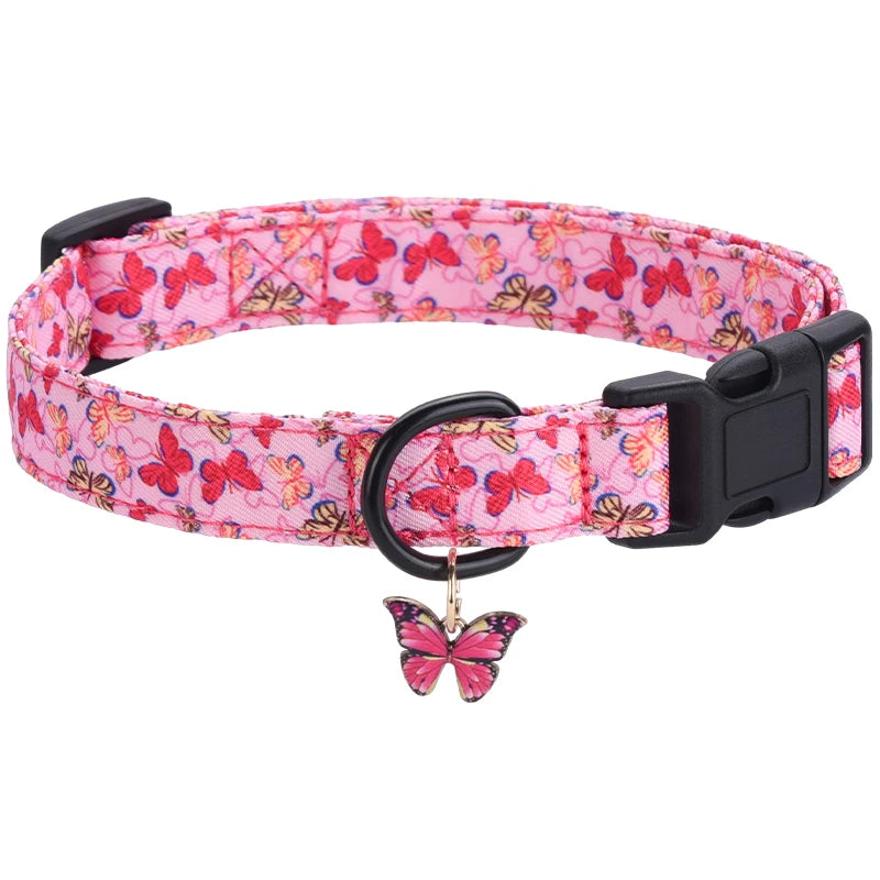 Animal/Dinosaur Print Adjustable Pet Collar with Pendant