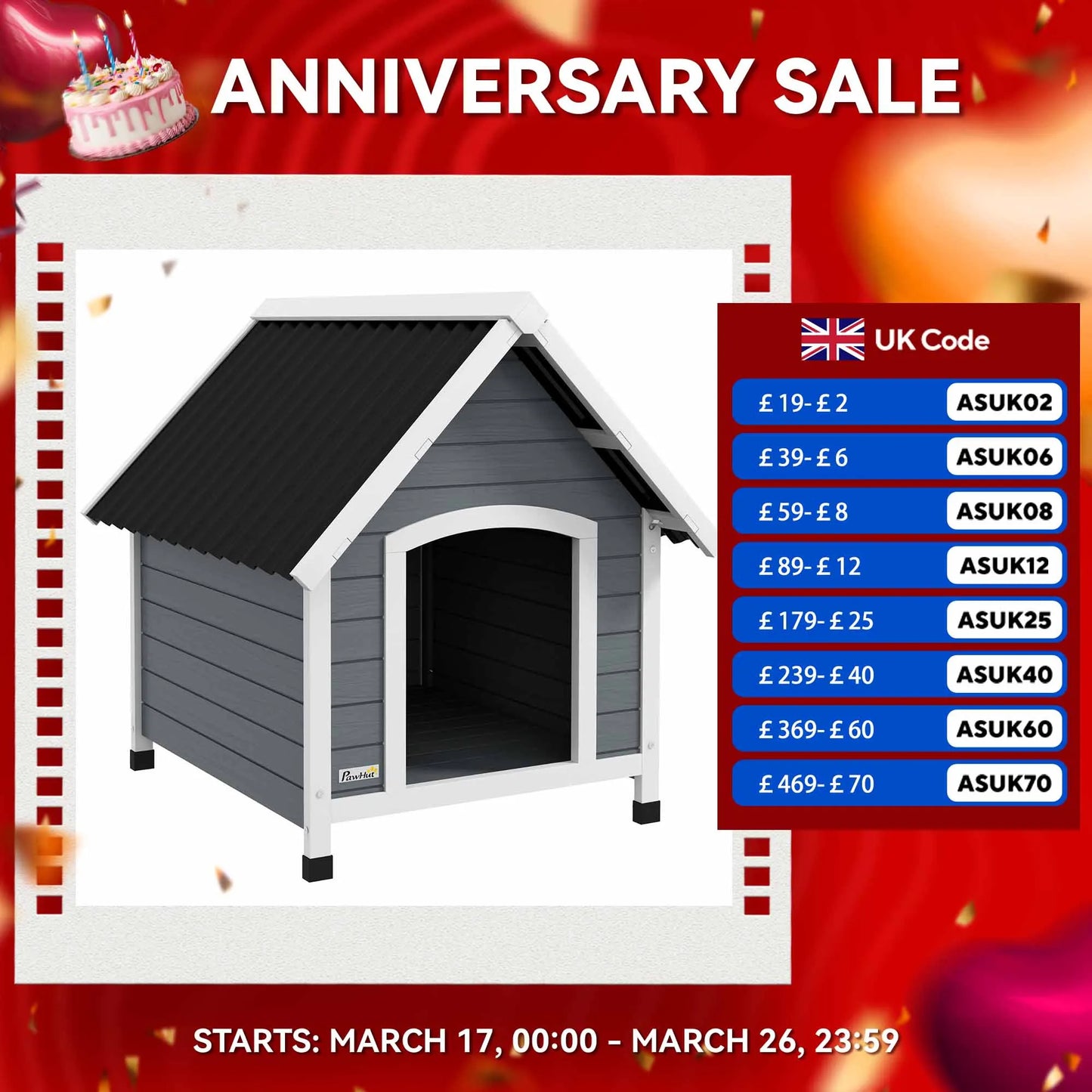 PawHut Outdoor Dog Kennel with Removable Floor