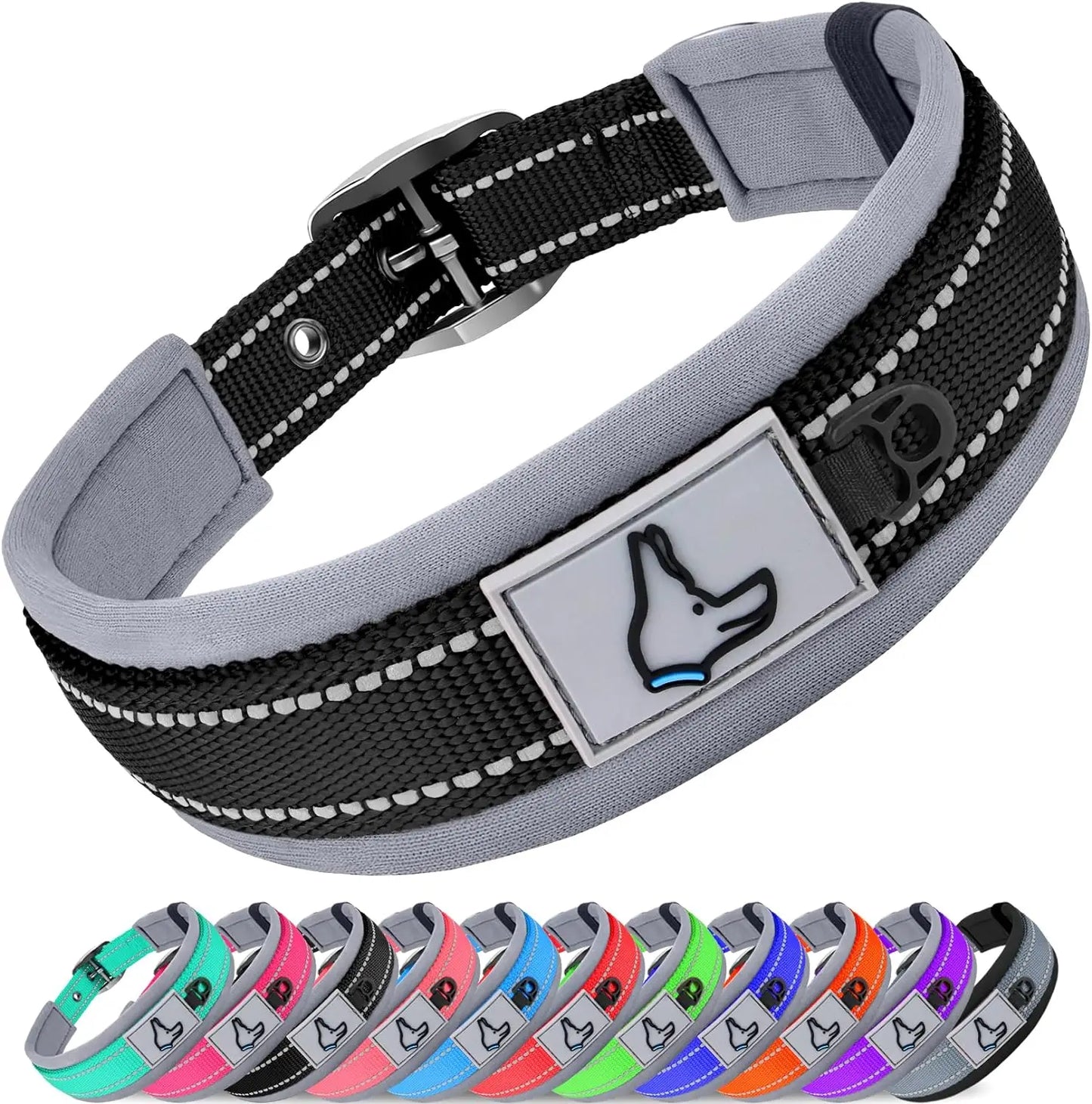 Solid Nylon Dog Collar – For Small, Medium, Large & XL Dogs