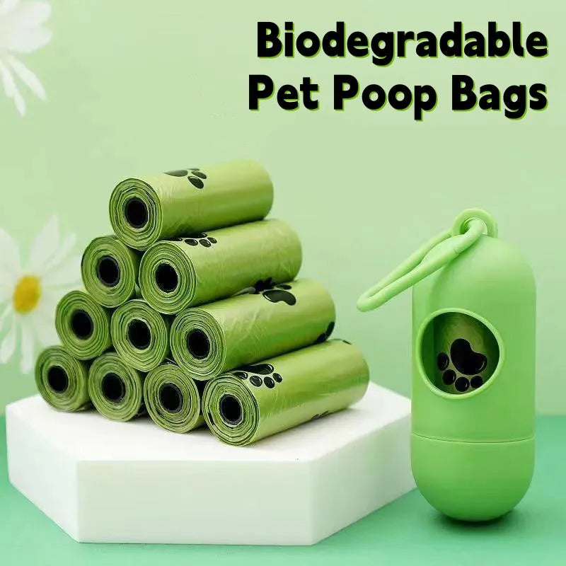 Biodegradable Dog Poop Bags with Dispenser – Eco-Friendly, Leak-Proof & Scented 🌿