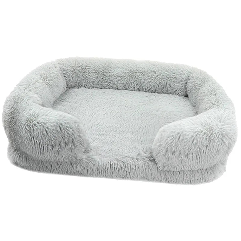 Large Plush Dog Bed with Thickened Pad