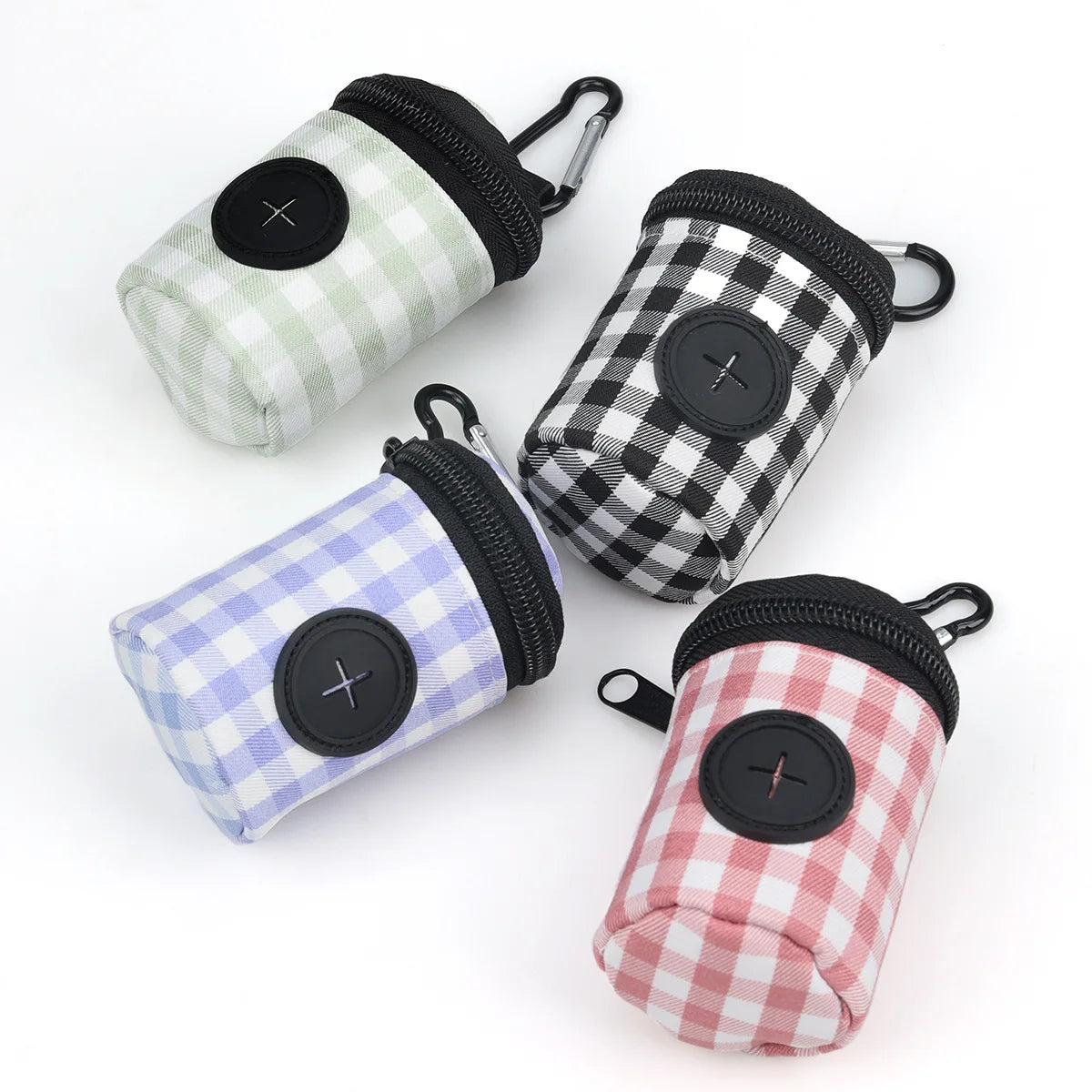 Checkered Pattern Pet Waste Bag – Stylish & Portable Poop Bag Holder 🐕👜