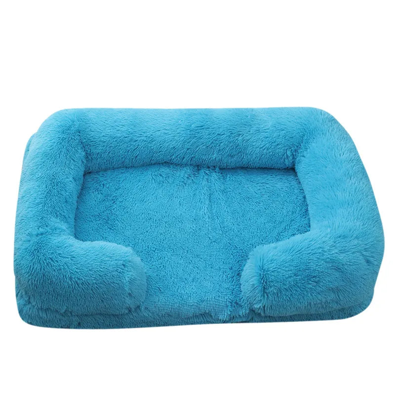 Large Plush Dog Bed with Thickened Pad