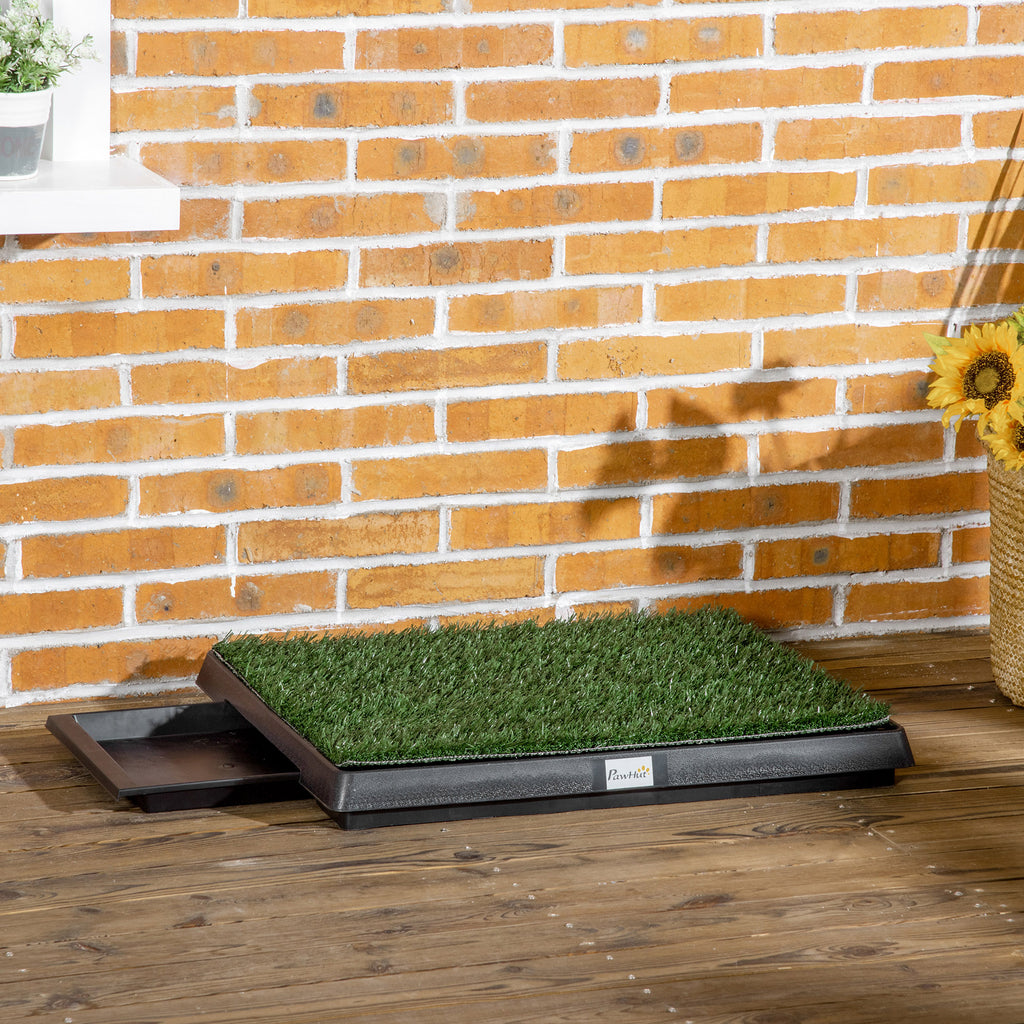 2-in-1 Large Dog Potty with Grass Turf & Tray | Indoor/Outdoor Training Pad