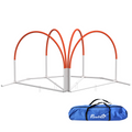 PawHut 4-Pole Weave Dog Agility Set with Carry Bag - Orange