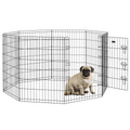 PawHut 8-Panel DIY Dog Pen with Secure Door, Indoor/Outdoor, 91cm High