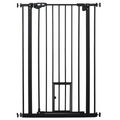 Extra Tall Dog Gate with Auto-Close & Cat Door for Stairs, 74-80 cm Wide