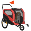 2-in-1 Dog Bike Trailer & Stroller for Large Dogs, Hitch-Ready, Red