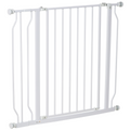 PawHut Wide Stair Gate, Pressure-Fit, 75-95cm, White