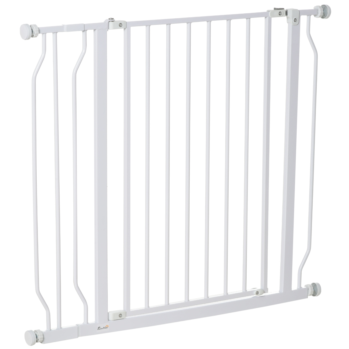 PawHut Wide Stair Gate, Pressure-Fit, 75-95cm, White