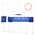 Six-Piece Dog Agility Kit with Carry Bag - Multicoloured