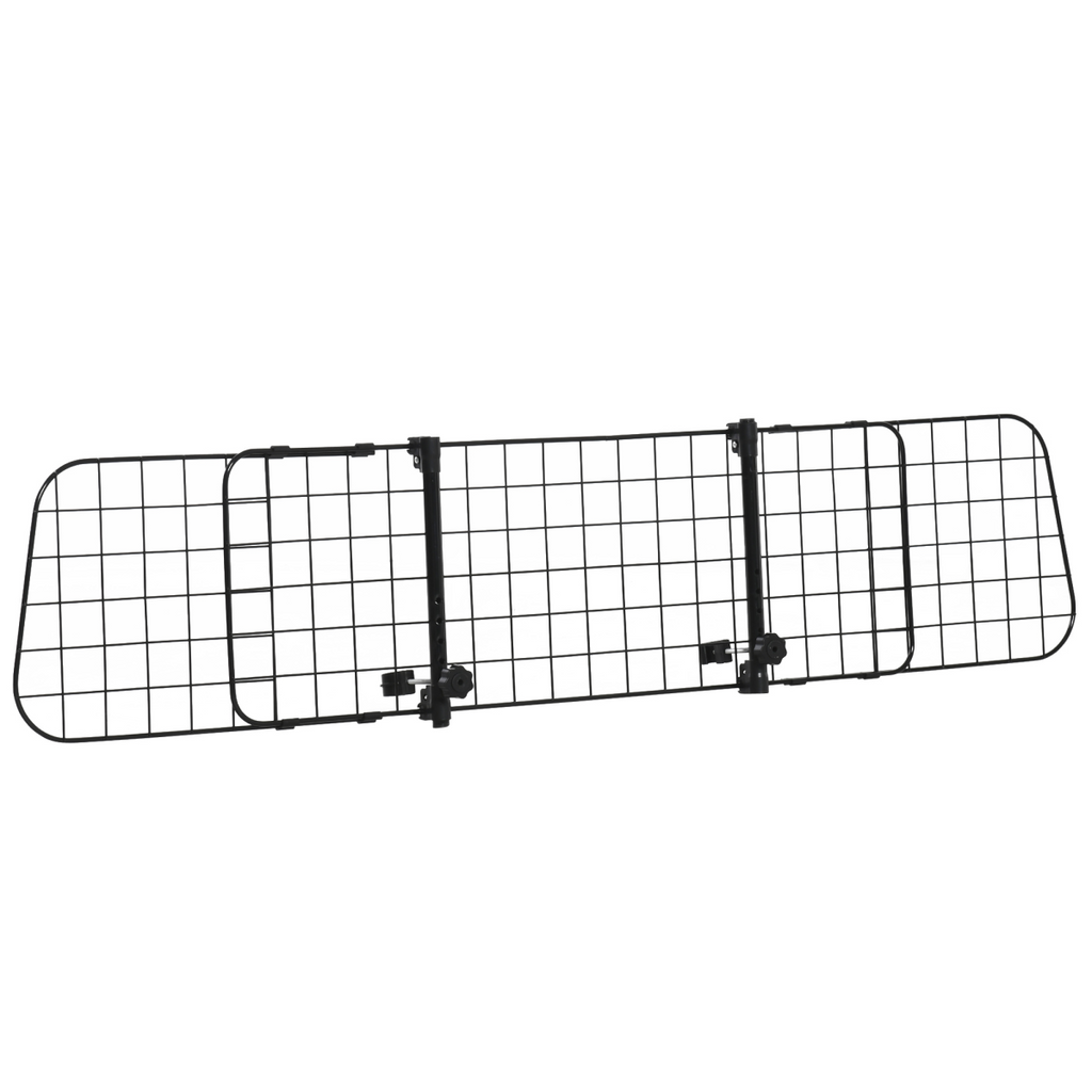 PawHut Heavy-Duty Pet Car Barrier - Adjustable Ventilated Mesh Guard