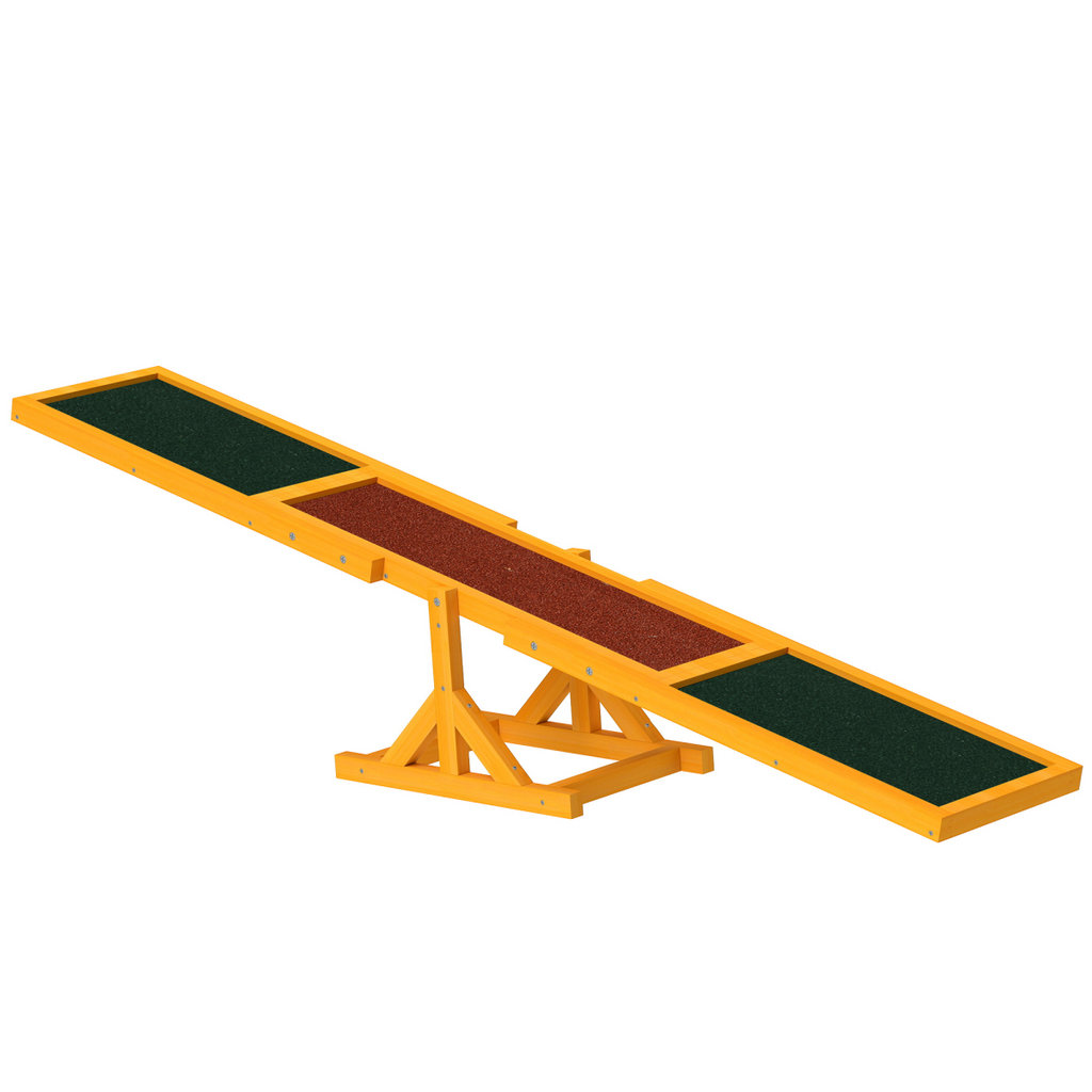 Pawhut Wooden Seesaw for Dogs - Training & Agility Toy, Non-Slip Surface